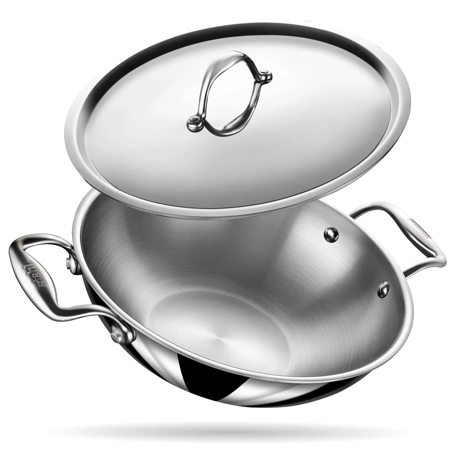 Stahl 30cm Wok/Kadai - Triply Artisan Series