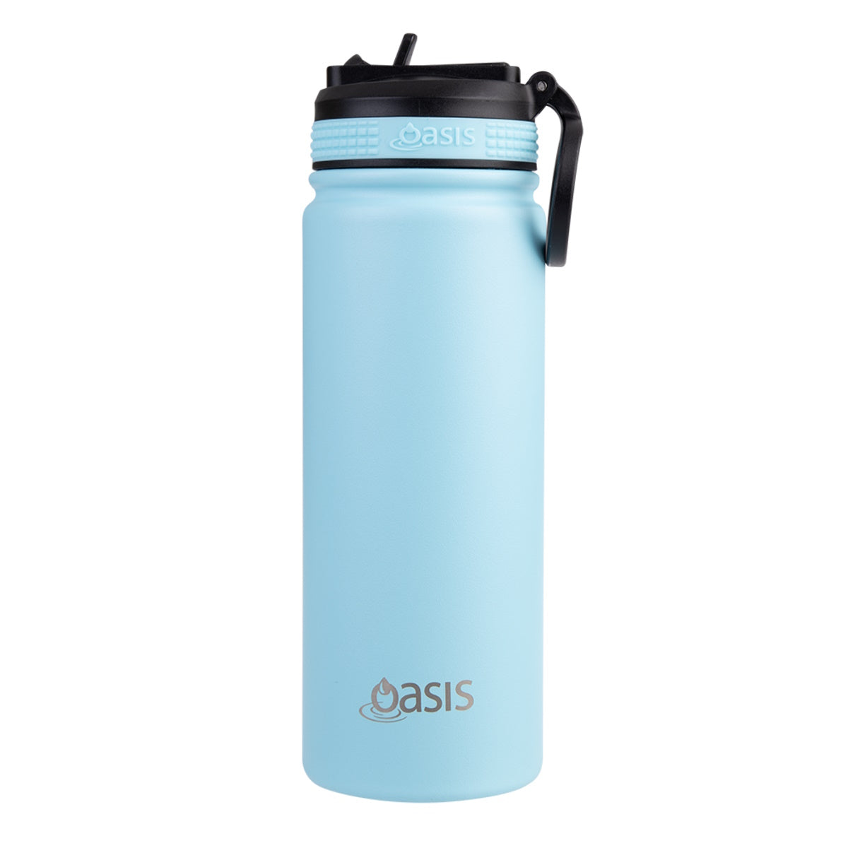 Oasis Stainless Steel Double Wall Insulated Challenger Sports Bottle 550ml - ISLAND BLUE