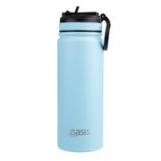 Oasis Stainless Steel Double Wall Insulated Challenger Sports Bottle 550ml - ISLAND BLUE