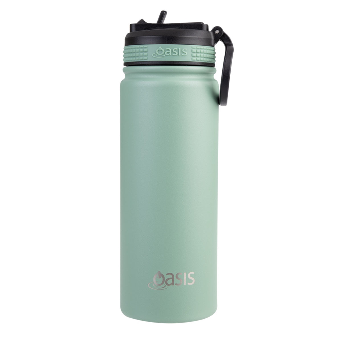Oasis Stainless Steel Double Wall Insulated Challenger Sports Bottle 550ml - SAGE GREEN