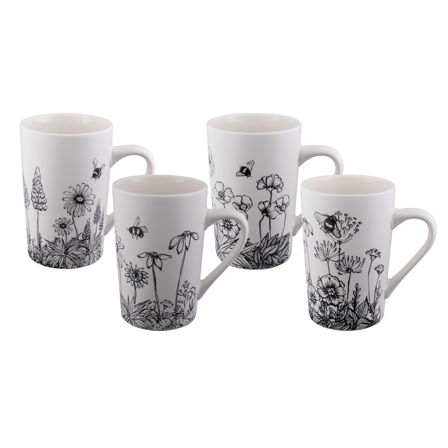 Bundanoon Tube Mug Set 4-Buzzing Garden