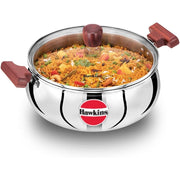 Hawkins Tri-ply Stainless Steel Handi 5 Litre With Glass Lid (SSH50G)