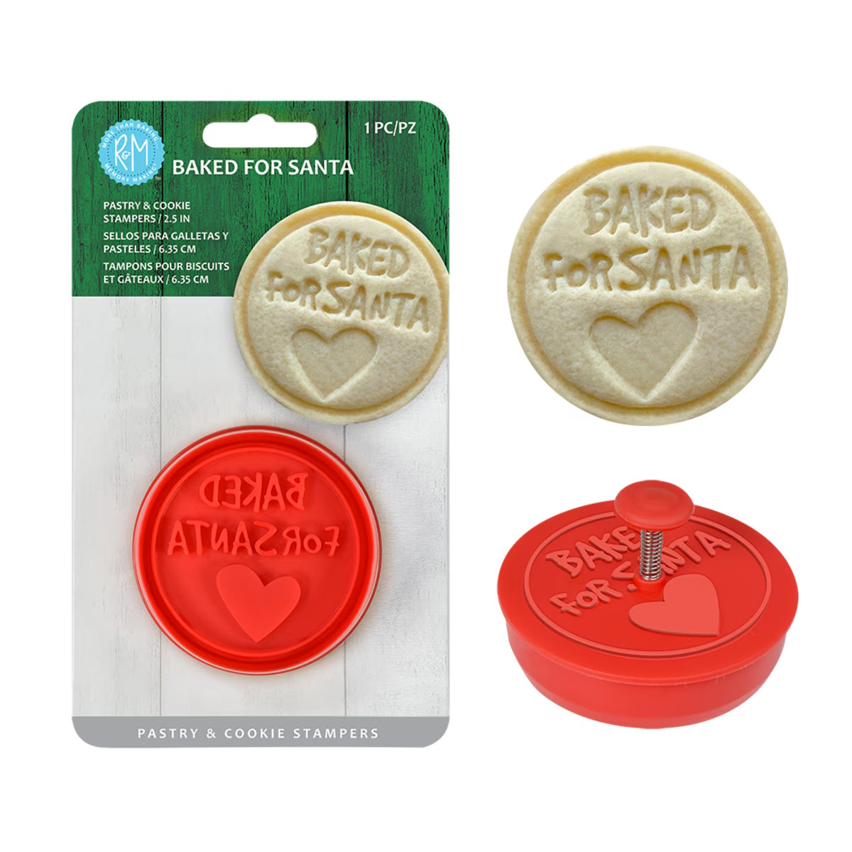 R&m Baked For Santa Pastry & Cookie Stamper 6.4cm Dia