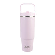 Oasis Stainless Steel Double Wall Insulated Voyager Carry Tumbler 900ml Pink Lemonade