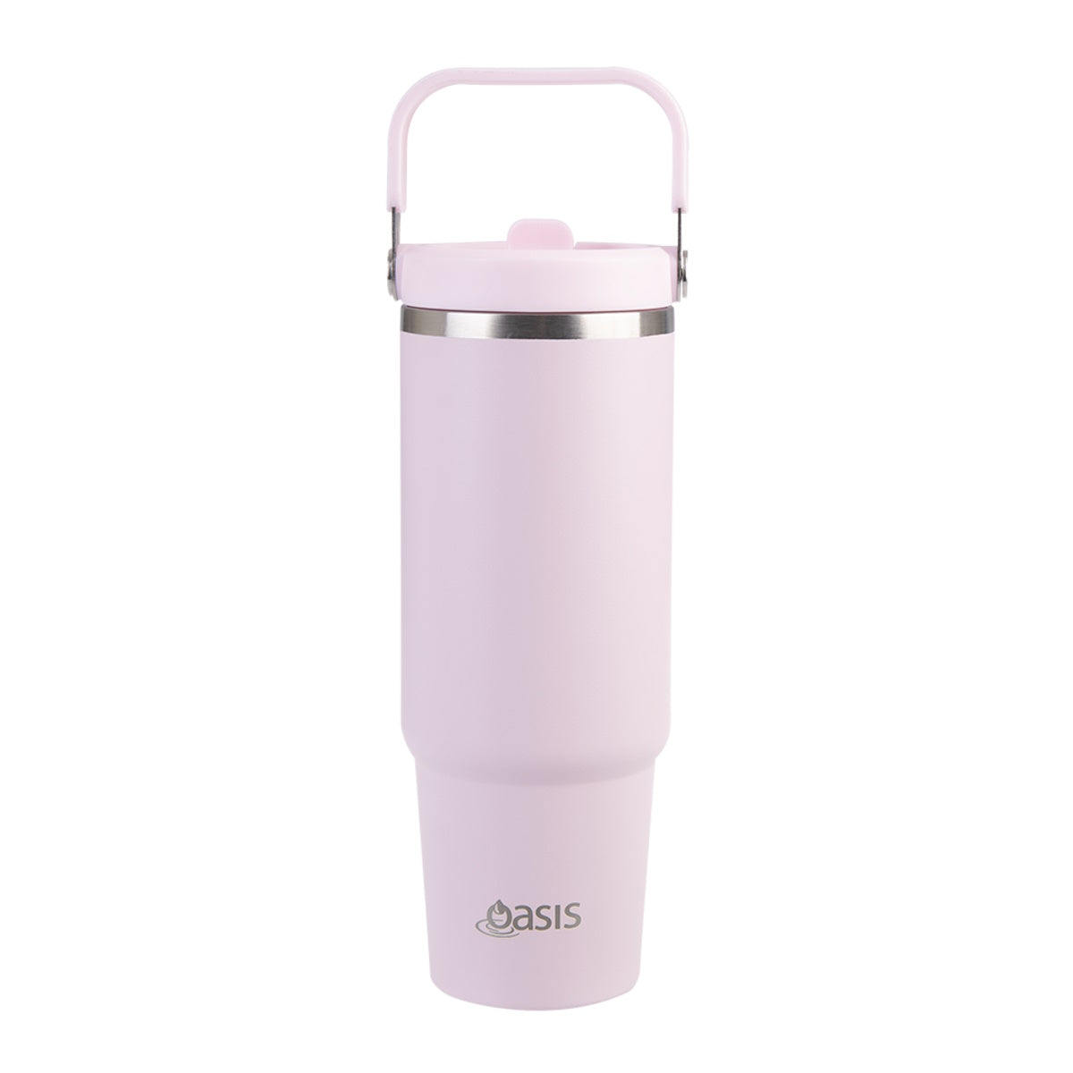 Oasis Stainless Steel Double Wall Insulated Voyager Carry Tumbler 900ml Pink Lemonade