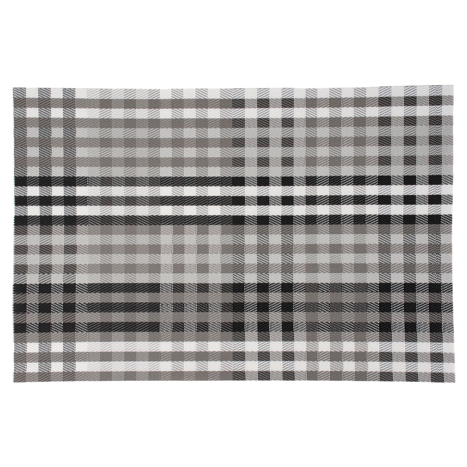 MW Table Accents Placemat 45x30cm White Grey Check