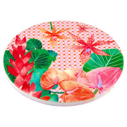 Maxwell & Williams Teas & C's Tropicana Ceramic Round Coaster 10cm Pink Lily