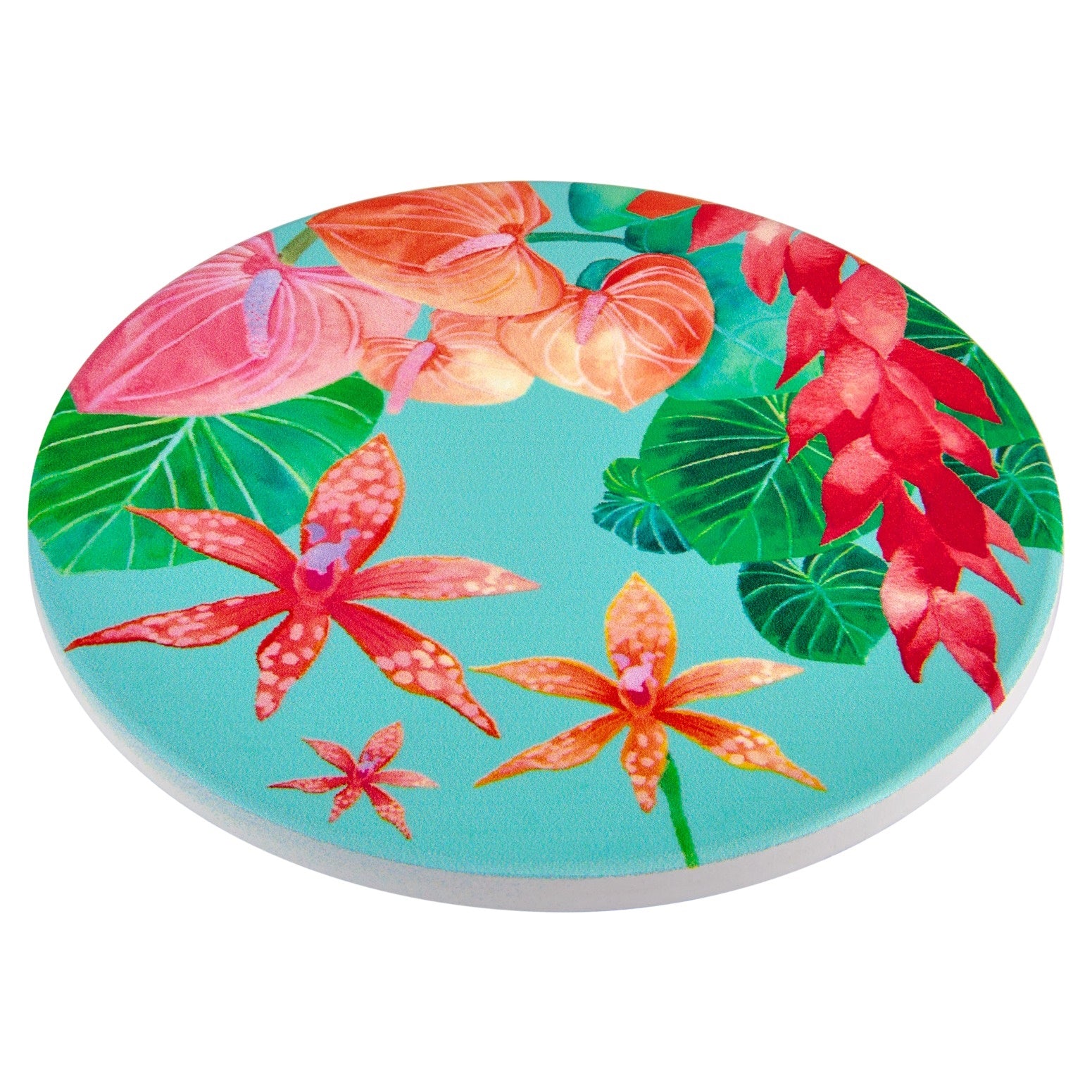 Maxwell & Williams Teas & C's Tropicana Ceramic Round Coaster 10cm Tropical