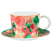 Maxwell & Williams Teas & C's Tropicana Breakfast Cup & Saucer 400ML Pink Gift Boxed