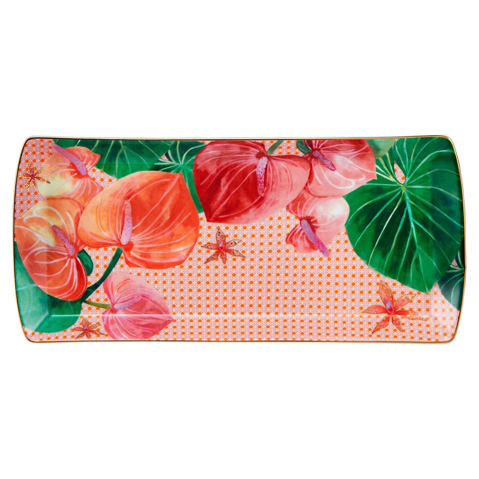 Maxwell & Williams Teas & C's Tropicana Rectangular Platter 25.5x11.5cm Pink Gift Boxed