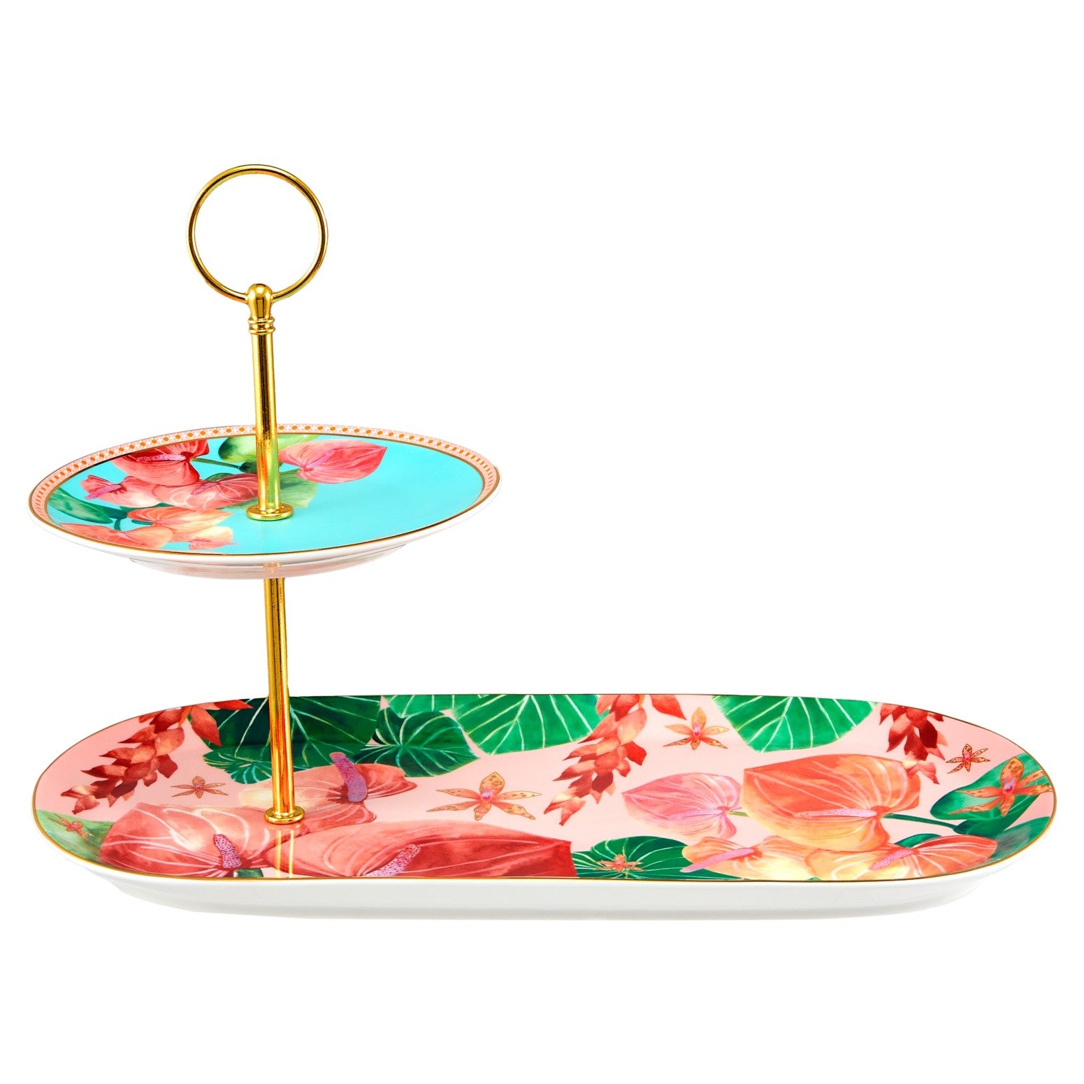 Maxwell & Williams Teas & C's Tropicana 2 Tiered Entertaining Set Gift Boxed
