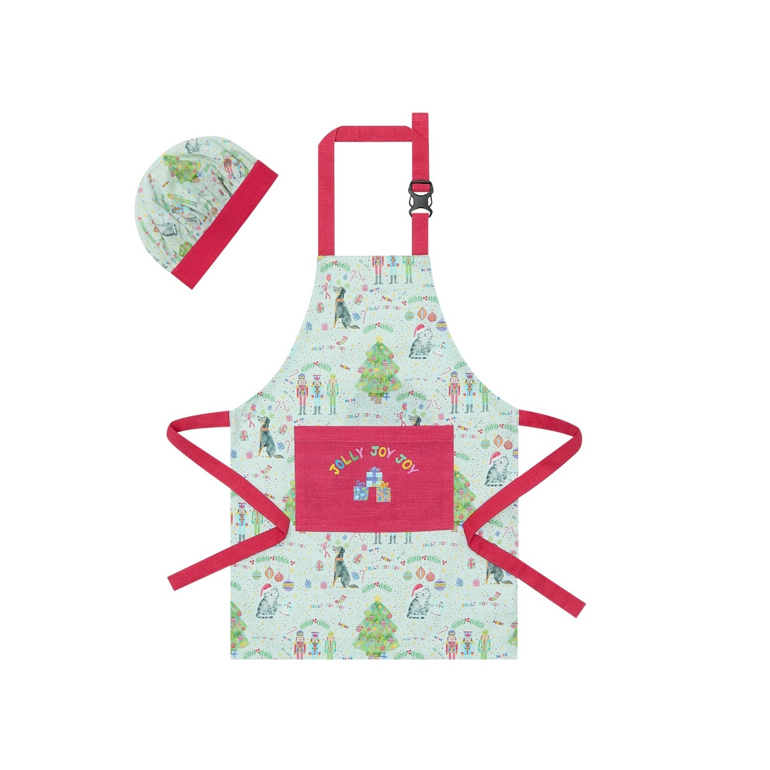 Maxwell & Williams Jolly Joy Joy Children's Apron & Chef Hat Set Gift Boxed