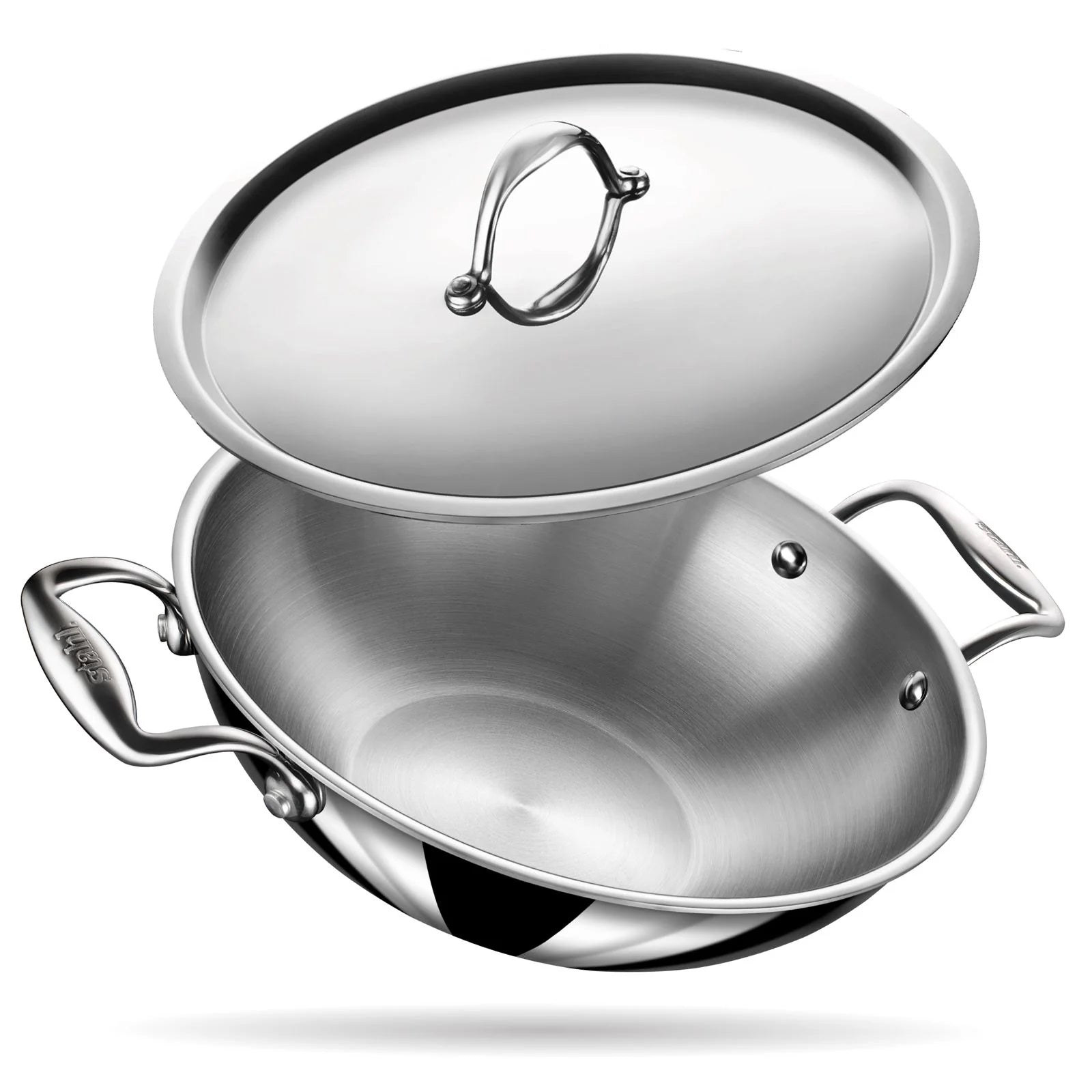 Stahl 26cmTriply Artisan Kadhai With Lid