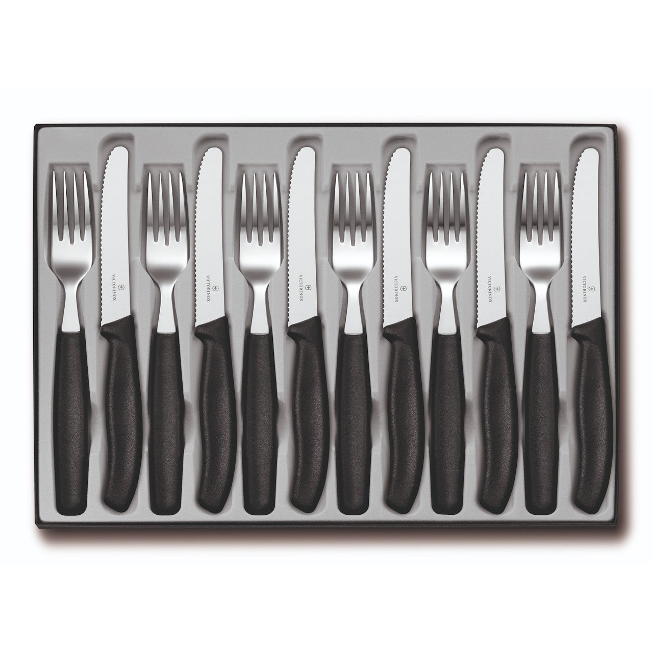 Victorinox Swiss Classic Cutlery Set 12 Piece - Black