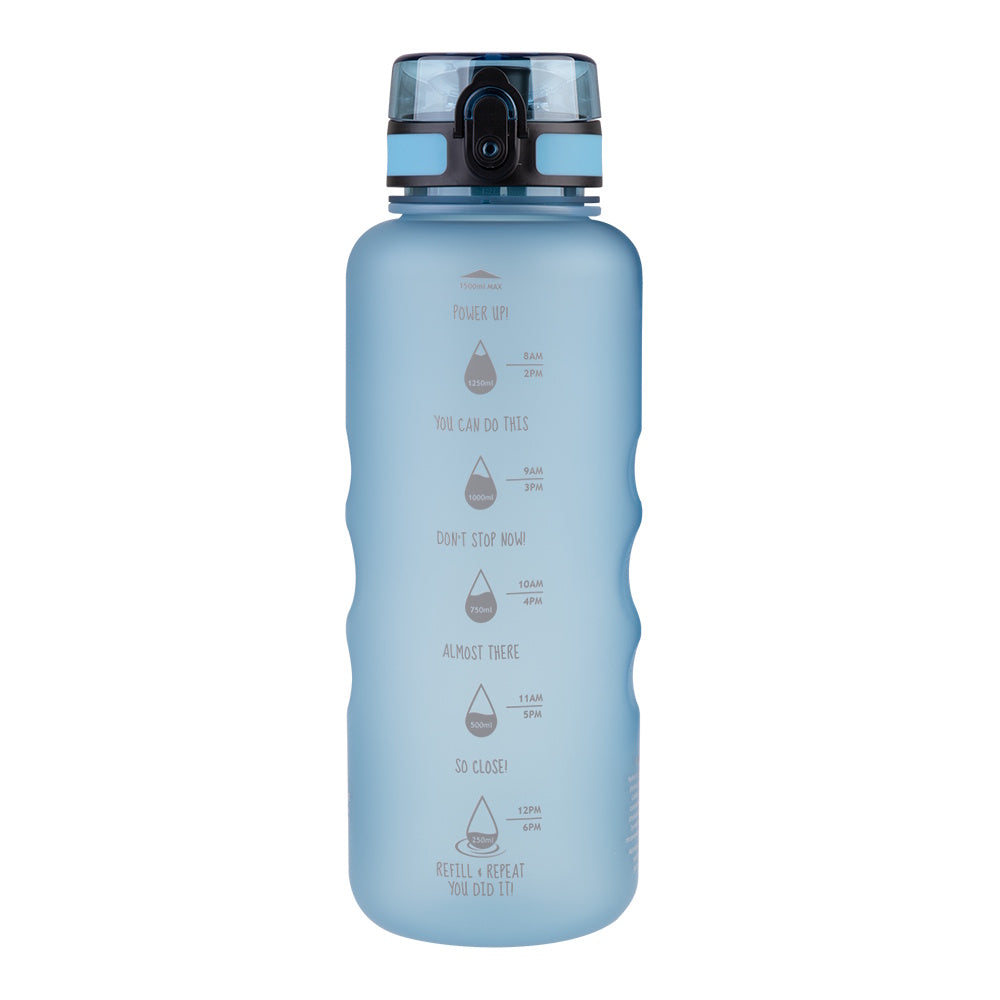 Oasis Tritan Motivational Sports Bottle 1.5l Glacier Blue