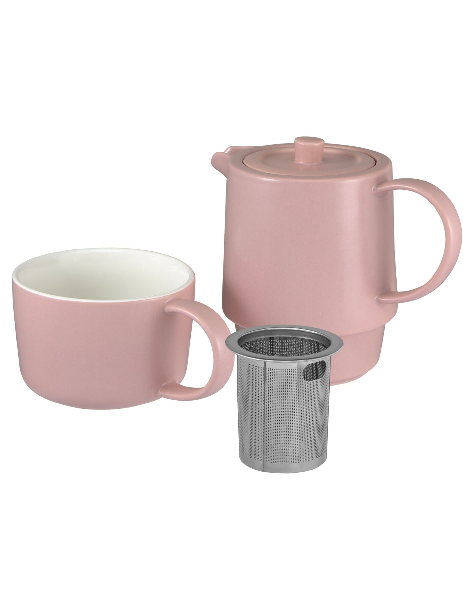 Maxwell & Williams Cafe Life Tea for One With Infuser 450ML Rose Gift Boxed