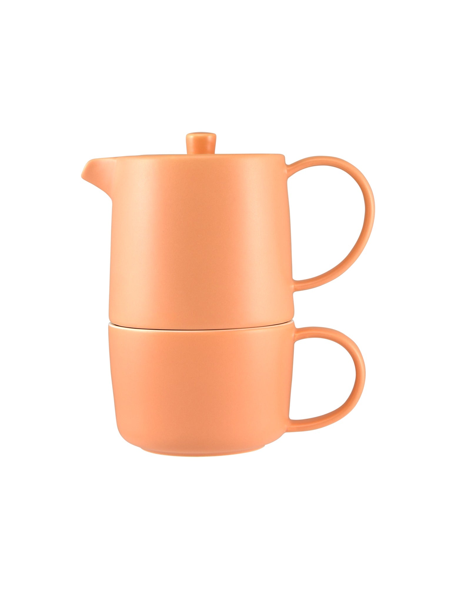Maxwell & Williams Cafe Life Tea for One With Infuser 450ML Apricot Gift Boxed