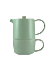 Maxwell & Williams Cafe Life Tea for One With Infuser 450ML Seafoam Gift Boxed