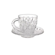 Bohemia Crystal Diamond Coffee Tea Set 2+2pc set