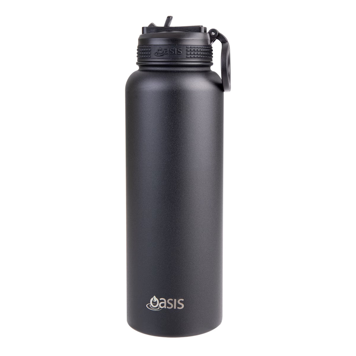 Oasis Stainless Steel Double Wall Insulated Challenger Sports Bottle 1.1L - Black