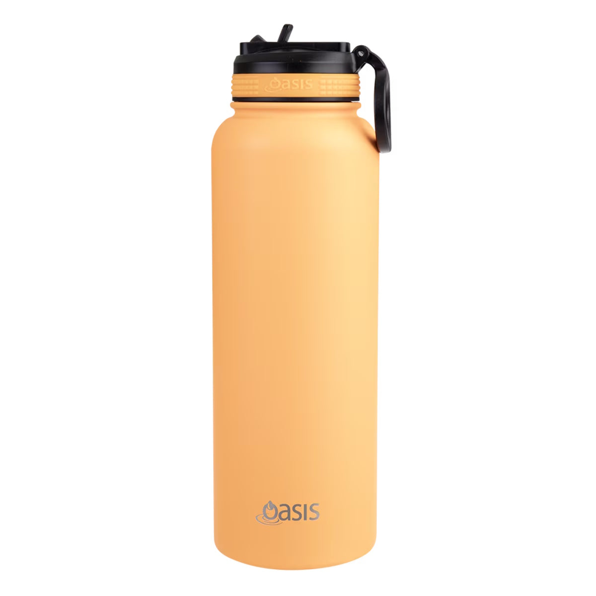 Oasis Stainless Steel Double Wall Insulated Challenger Sports Bottle 1.1L - Neon Orange