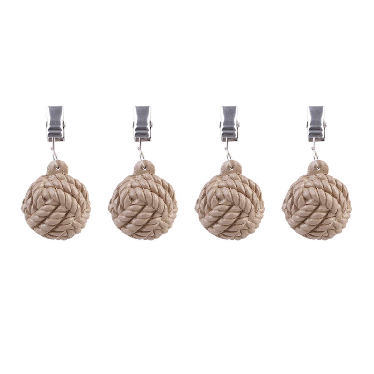 Alfresco Lane Tablecloth Weights Set 4 - Rope Balls - Natural