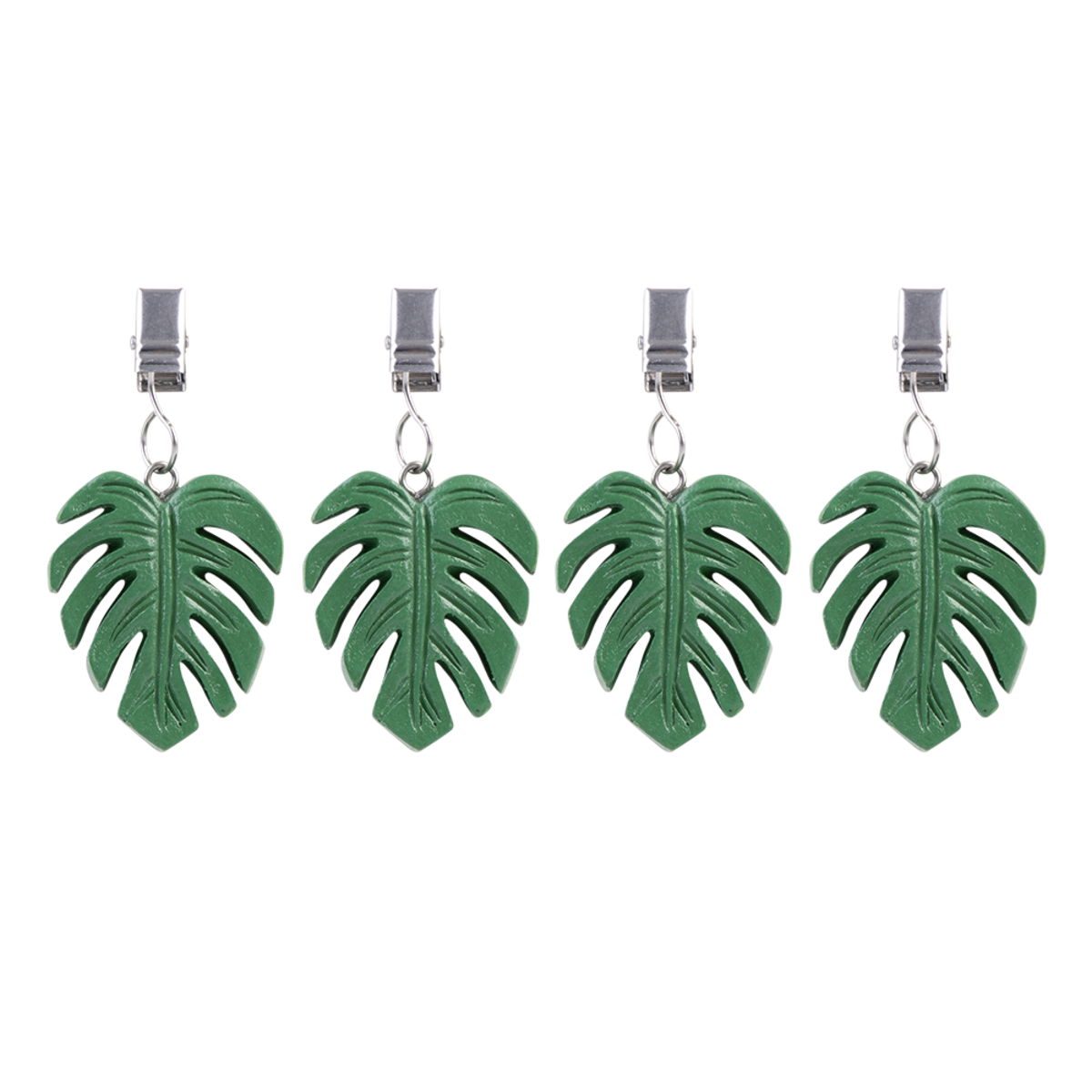 Alfresco Lane Tablecloth Weights Set 4 - Monstera Leaf - Green
