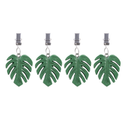 Alfresco Lane Tablecloth Weights Set 4 - Monstera Leaf - Green