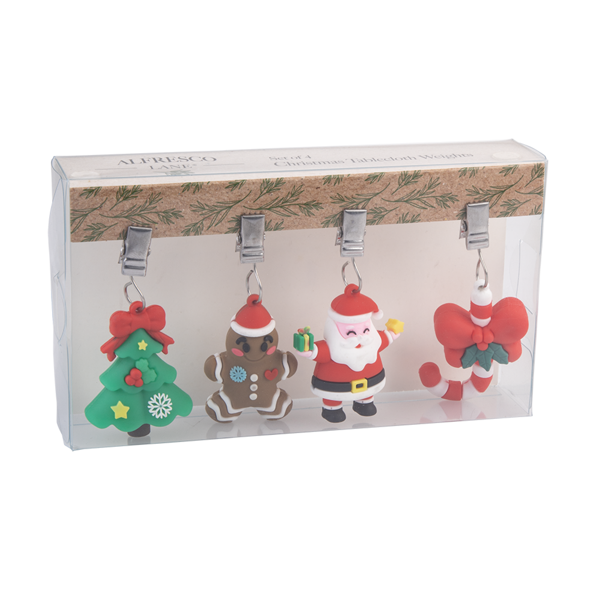 Alfresco Lane Tablecloth Weights Set 4 - Christmas
