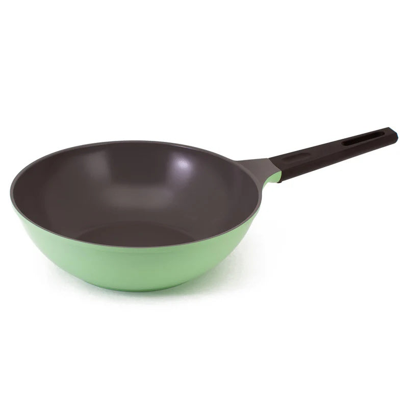 Neoflam Amie 30cm Wok Pan Induction Apple Green