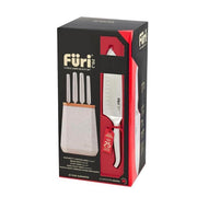 Furi Pro Stone Knife Block Set 5pc – Black & White Terrazzo