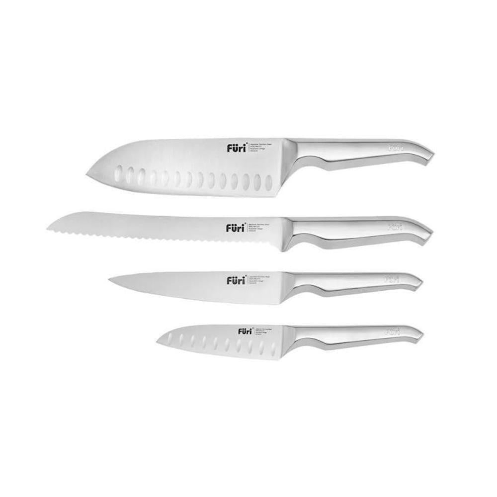 Furi Pro Stone Knife Block Set 5pc – Black & White Terrazzo