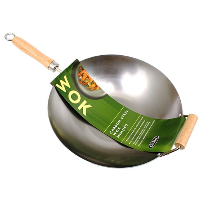 D.line Carbon Steel Wok W/ Handle 27cm Dia