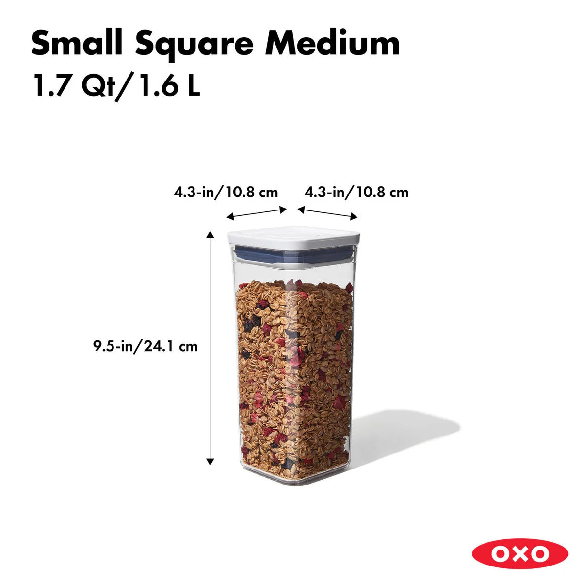 OXO Good Grips POP 2.0 Small Square Container Medium 1.6L
