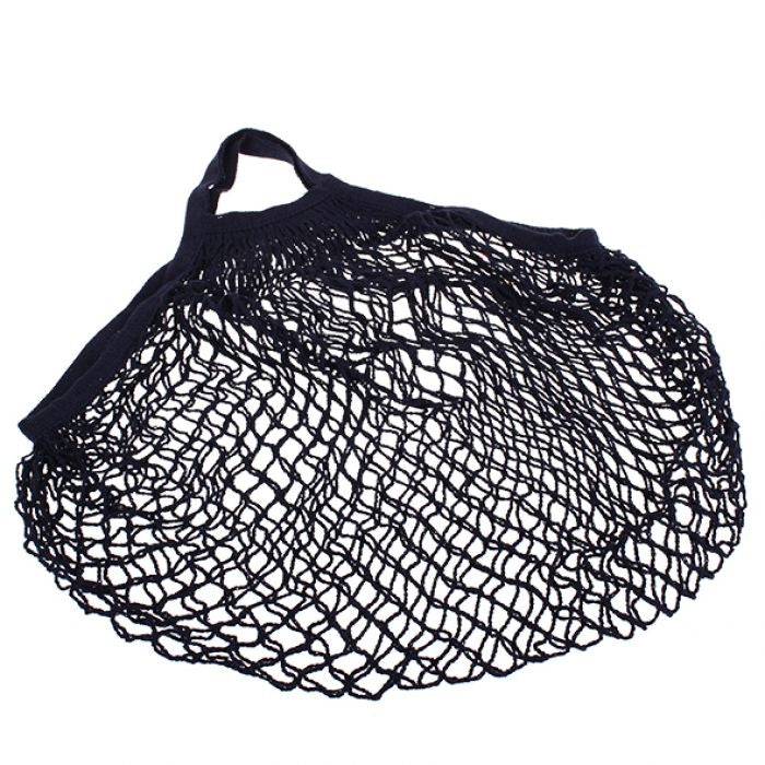 Sachi Cotton String Bag Short Handle - Navy