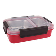 Oasis Stainless Steel 2 Compartment Lunch Box 23 X 16.5 X 7cm - Watermelon