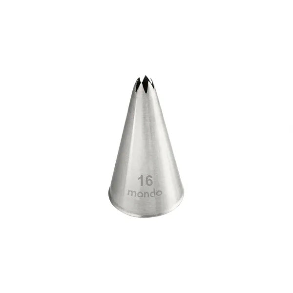 Mondo #16 Stainless Steel Open Star Piping Tip