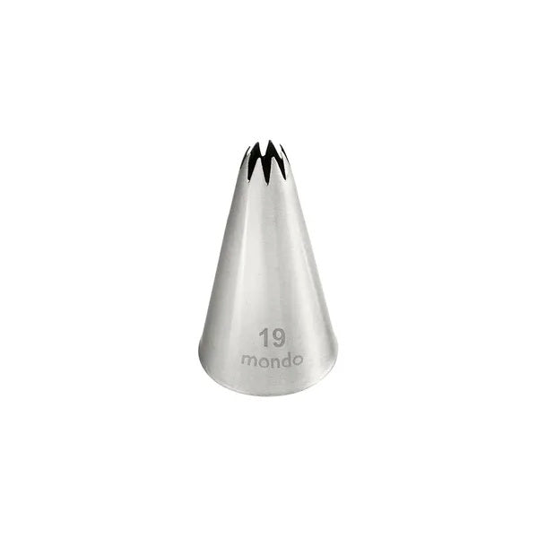 Mondo #19 Stainless Steel Open Star Piping Tip