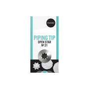 Mondo #21 Stainless Steel Open Star Piping Tip