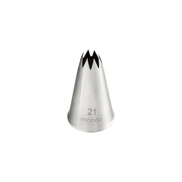 Mondo #21 Stainless Steel Open Star Piping Tip