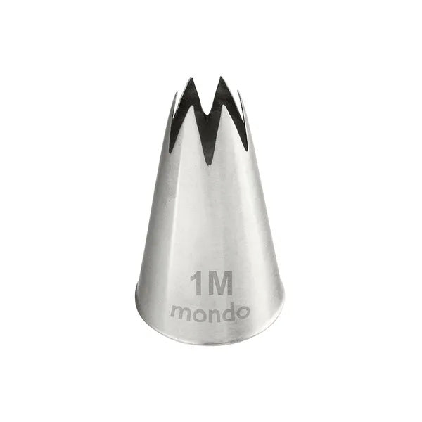 Mondo #1M Stainless Steel Open Star Piping Tip