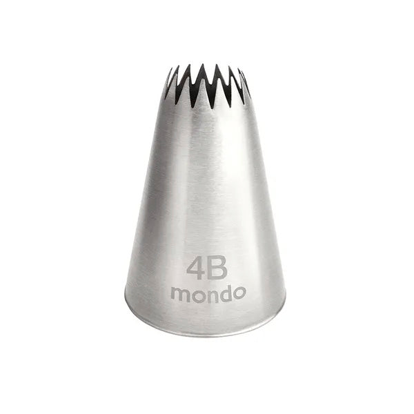 Mondo #4B Stainless Steel Open Star Piping Tip