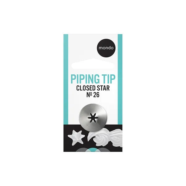 Mondo #26 Stainless Steel Closed Star Piping Tip