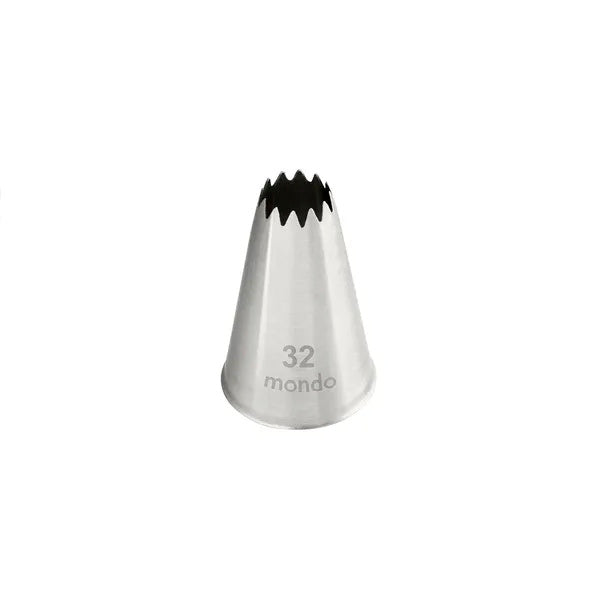 Mondo #32 Stainless Steel Open Star Piping Tip