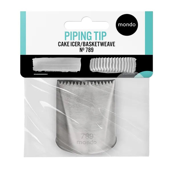 Mondo #789 Stainless Steel Cake Icer & Basketweave Piping Tip
