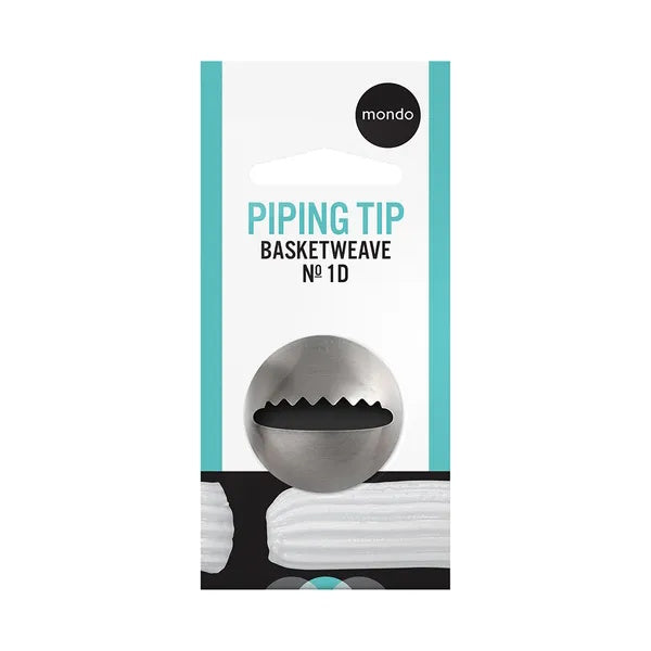 Mondo #1D Stainless Steel Basketweave Piping Tip