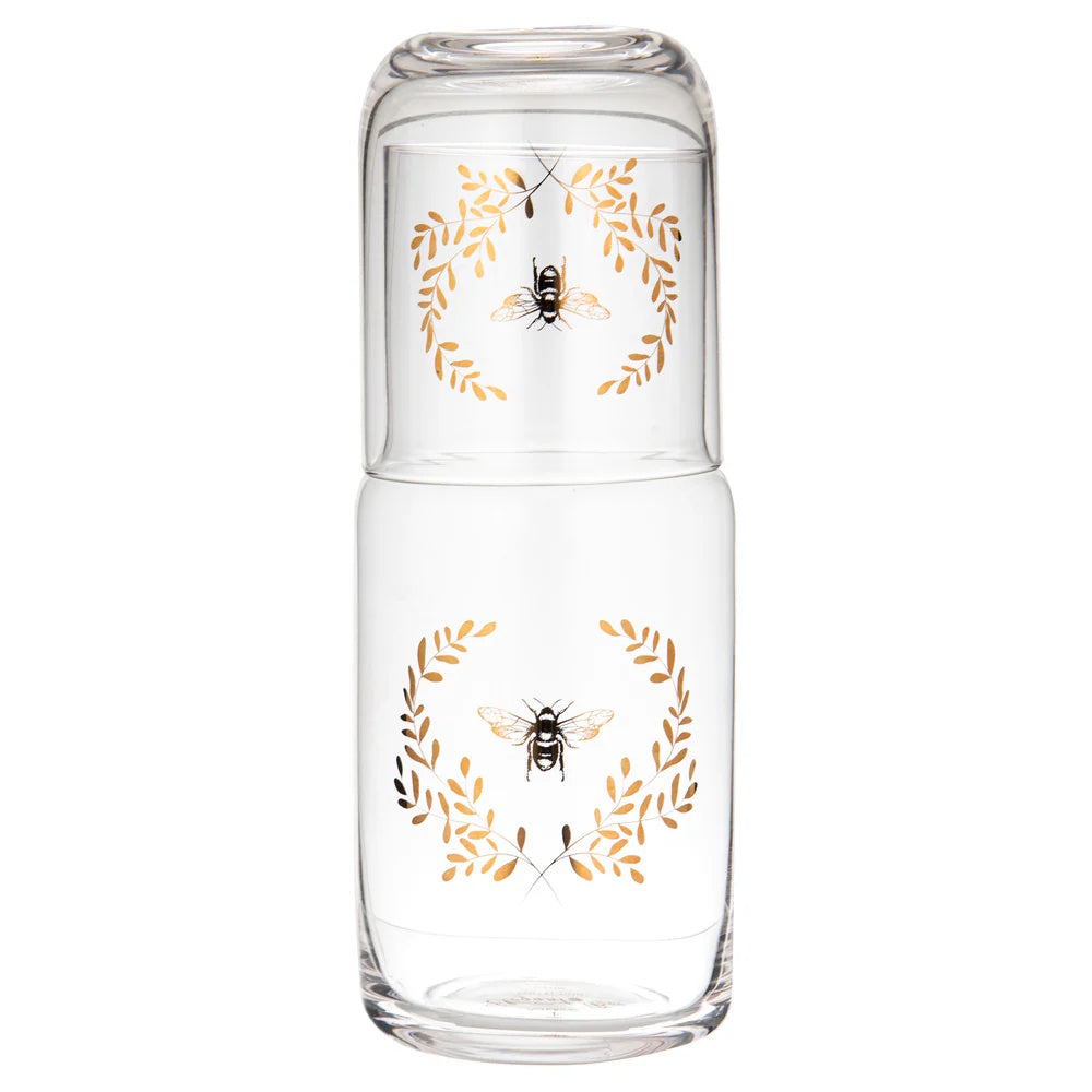 Ashdene Elegant Bee Crystal Carafe & Glass Set