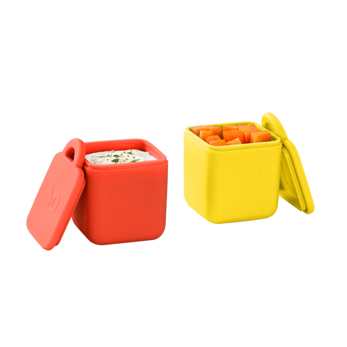 Omiedip Silicone Dip Containers Set 2- Yellow Red