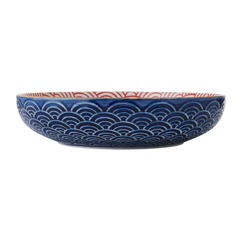 Mikasa Glazed Stoneware Coupe Bowl Blue Arc 21x5cm