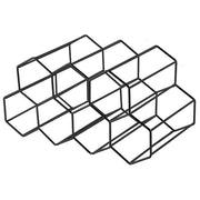 Bartender Hexagonal Wine Rack 9 Bottle - Black